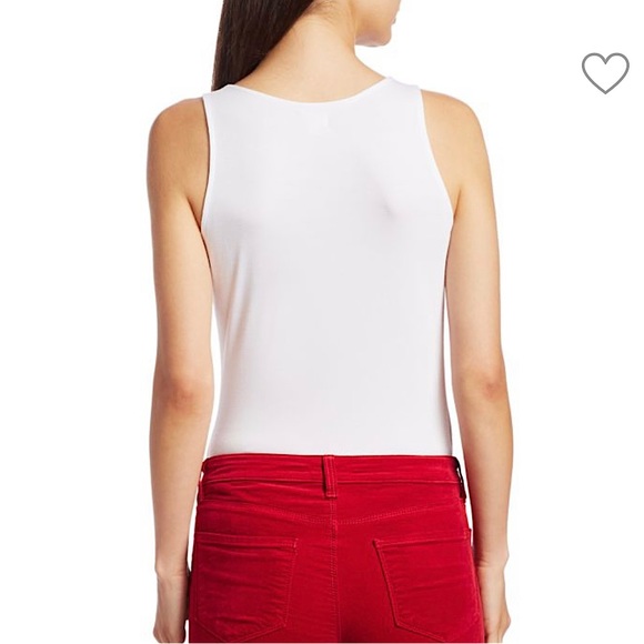 NWT L’AGENCE Winnie Deep V-Neck White Bodysuit - Picture 2 of 14